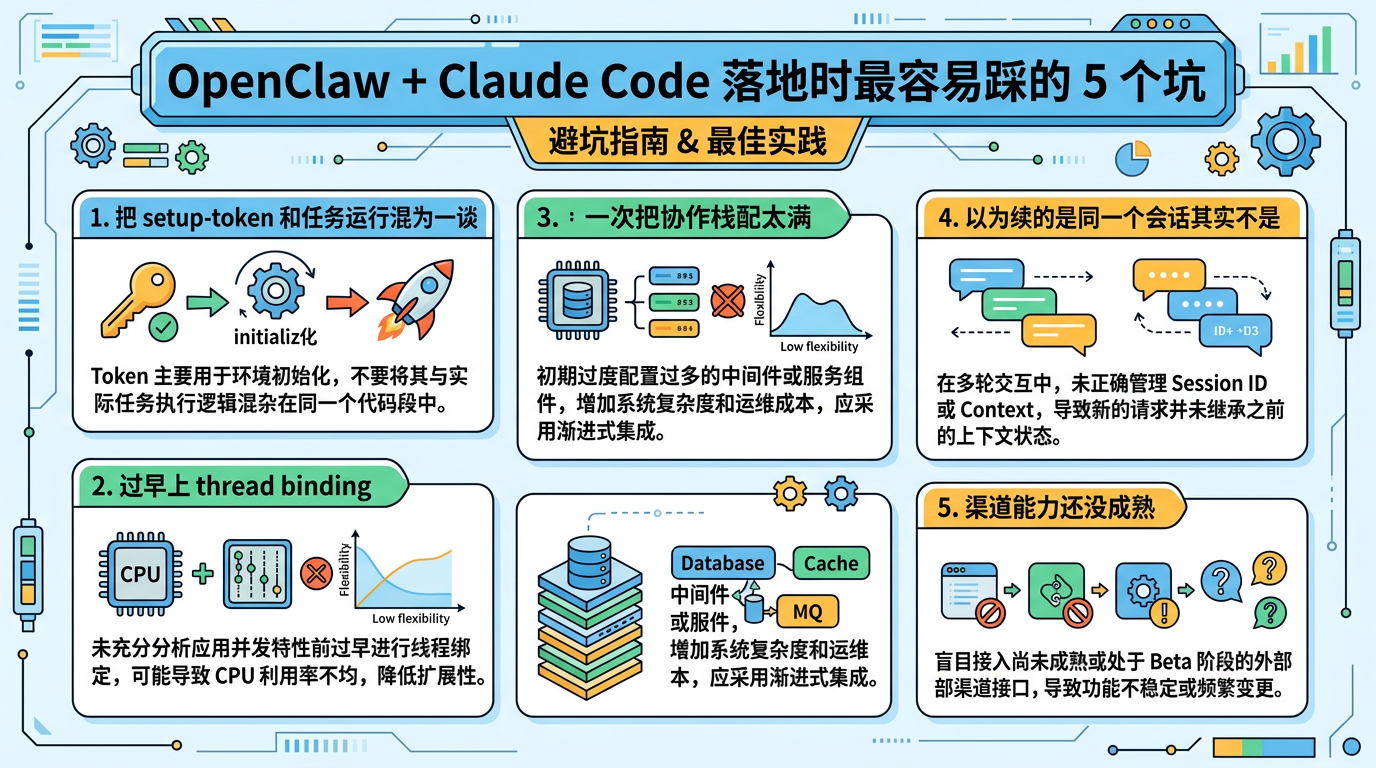 OpenClaw + Claude Code 最容易踩的几个坑