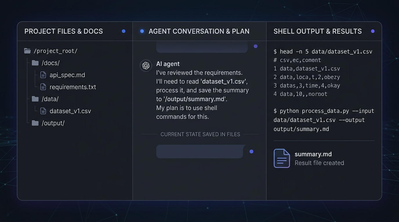 Agent 文件系统工作记忆示意图