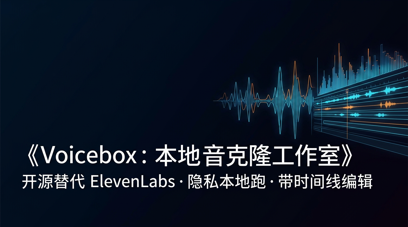 Voicebox：把 ElevenLabs 的语音克隆体验搬到本地（还带时间线编辑和 API）