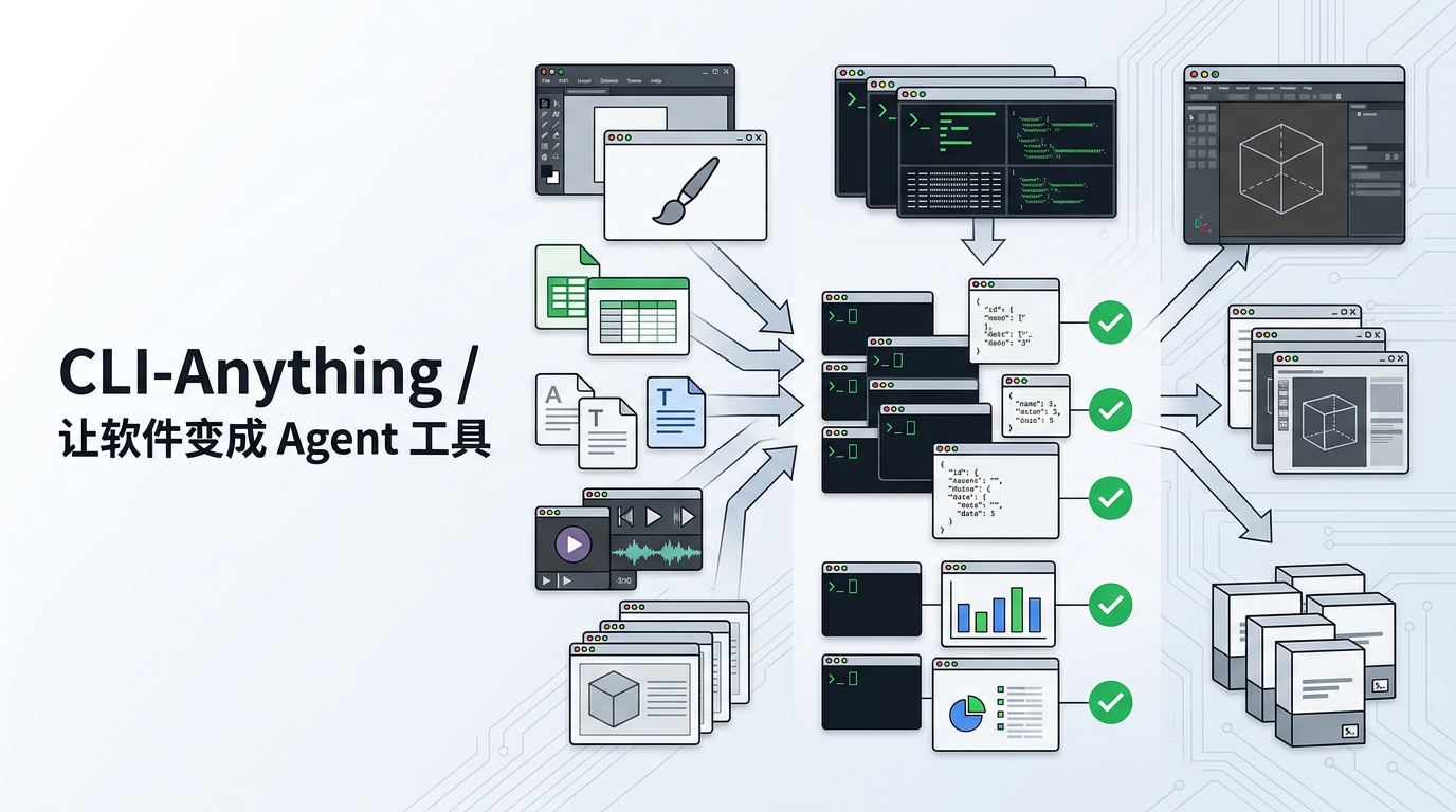 3 天涨星 2000+，CLI-Anything 想把 GUI 软件补成 Agent 原生命令行