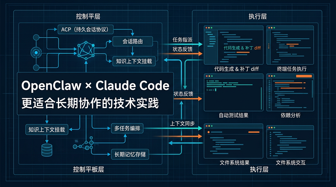 OpenClaw + Claude Code 怎么配合？一套基于 ACP 的长期协作实践