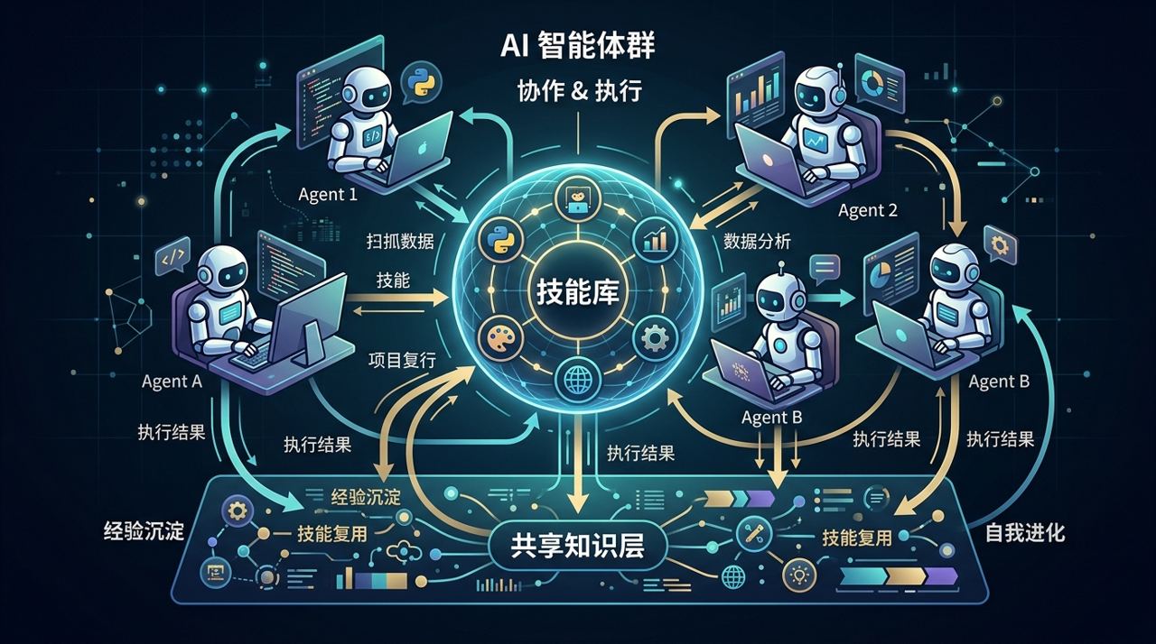 OpenSpace 想做的不是再造一个更会做任务的 Agent，而是让 Agent 把经验沉淀成技能，再把技能持续复用和进化。