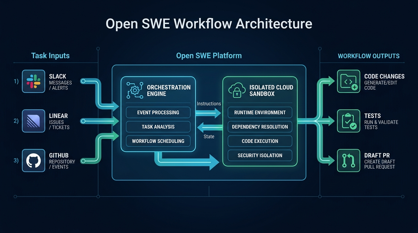 Open SWE 架构与工作流示意