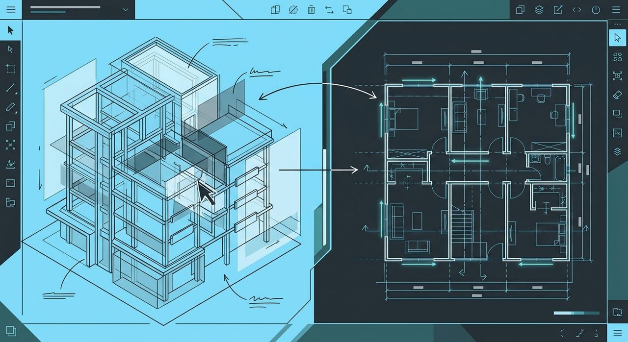 2D 与 3D 并行工作流示意图