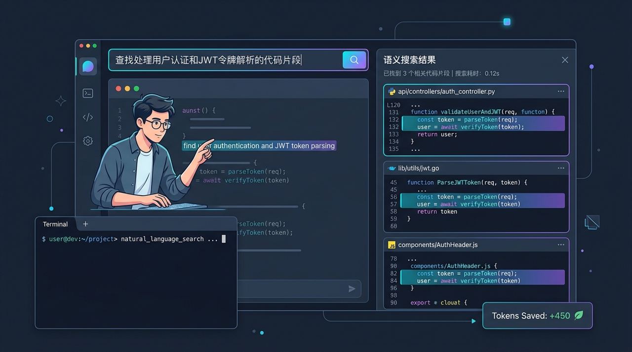 语义搜索结果示意图
